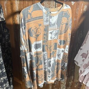 Cow Print Long Sleeve Shirt